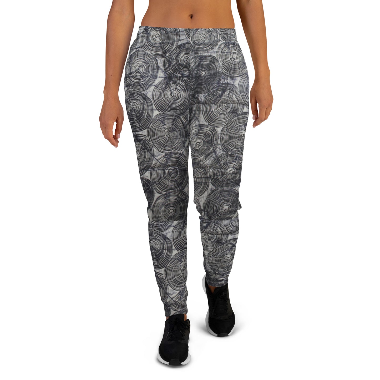 Black Swirls Adire Women's Joggers