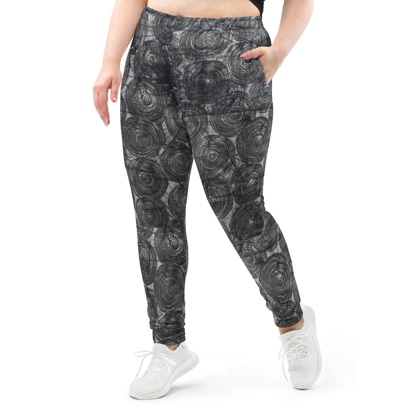 Black Swirls Adire Women's Joggers