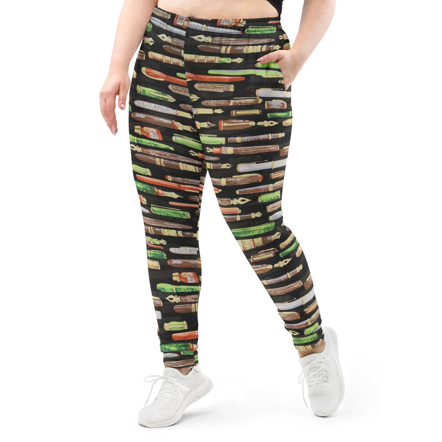 Green Pen Ankara Women's Joggers