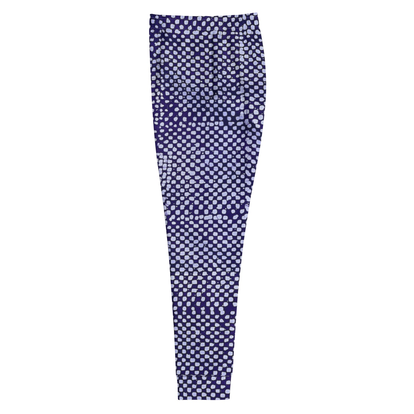 Purple And White Polka Dots Adire Women's Joggers