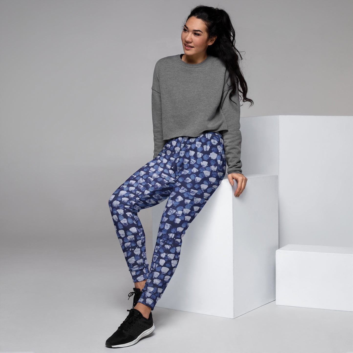 Blue Dotted Adire Women's Joggers