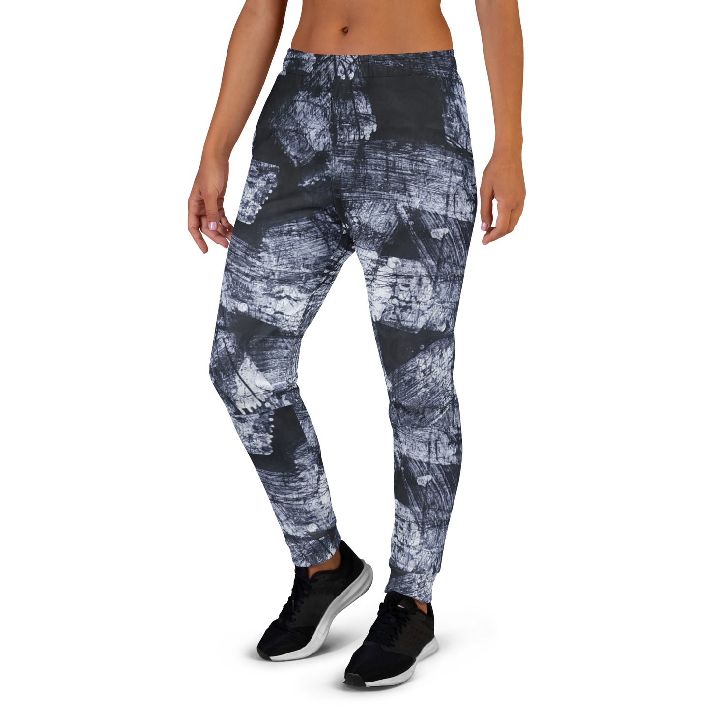 Dark Blue And White Adire Women's Joggers