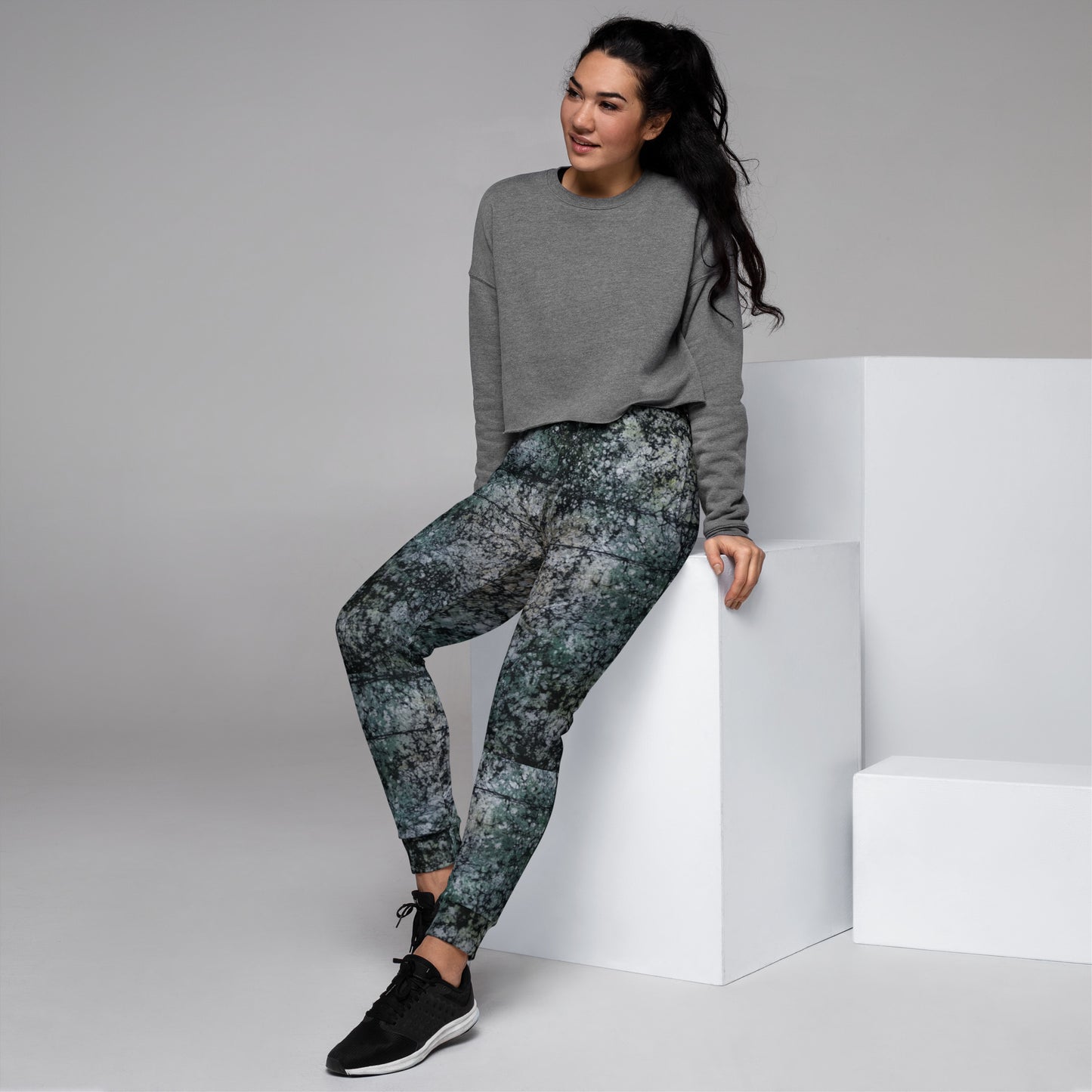 Dark Green Adire Women's Joggers