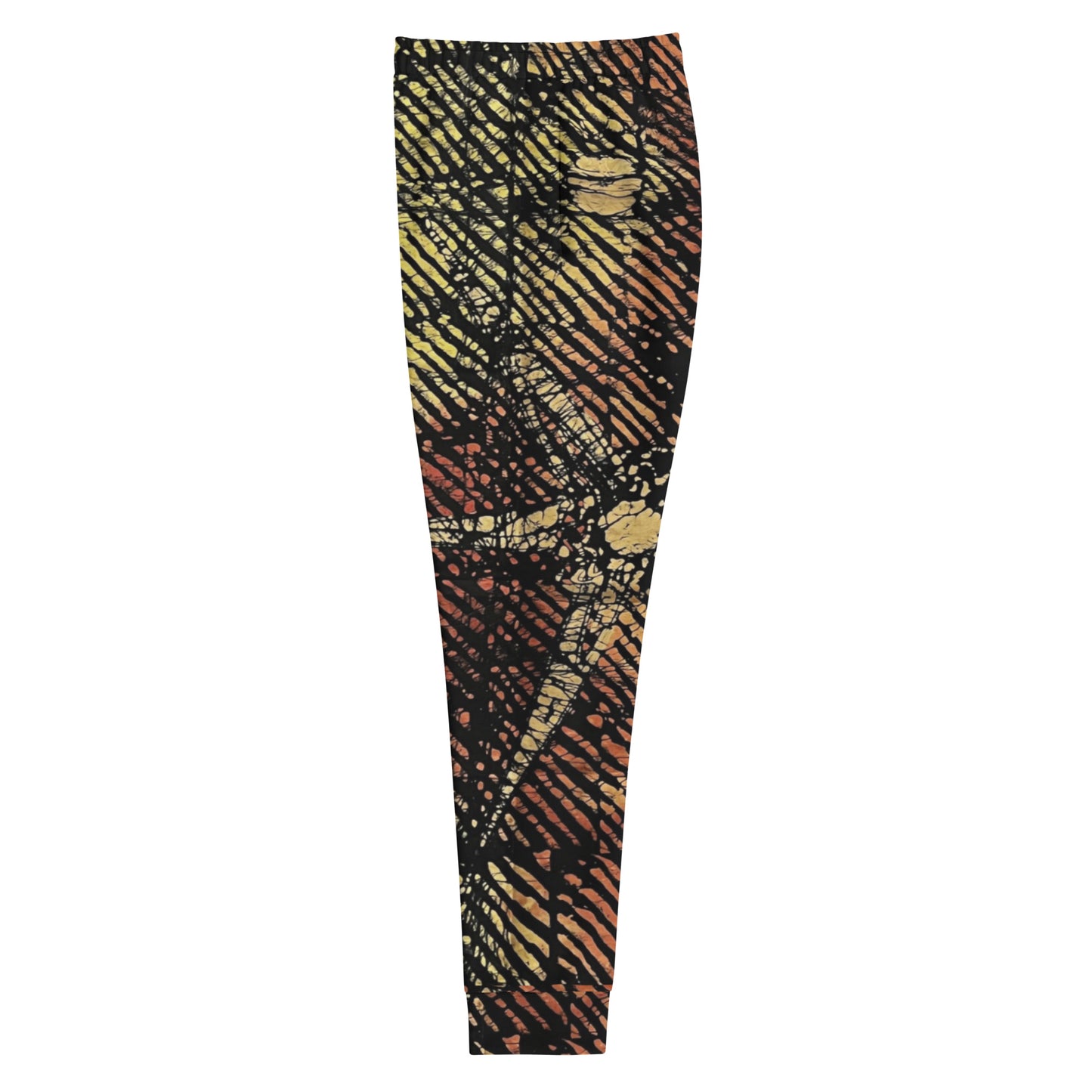 Yellow Orange Stripes Aztec Ankara Women's Joggers