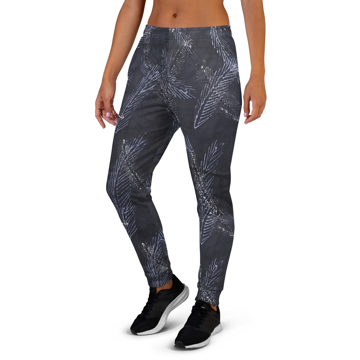 Dark Blue Leaf Adire Women's Joggers