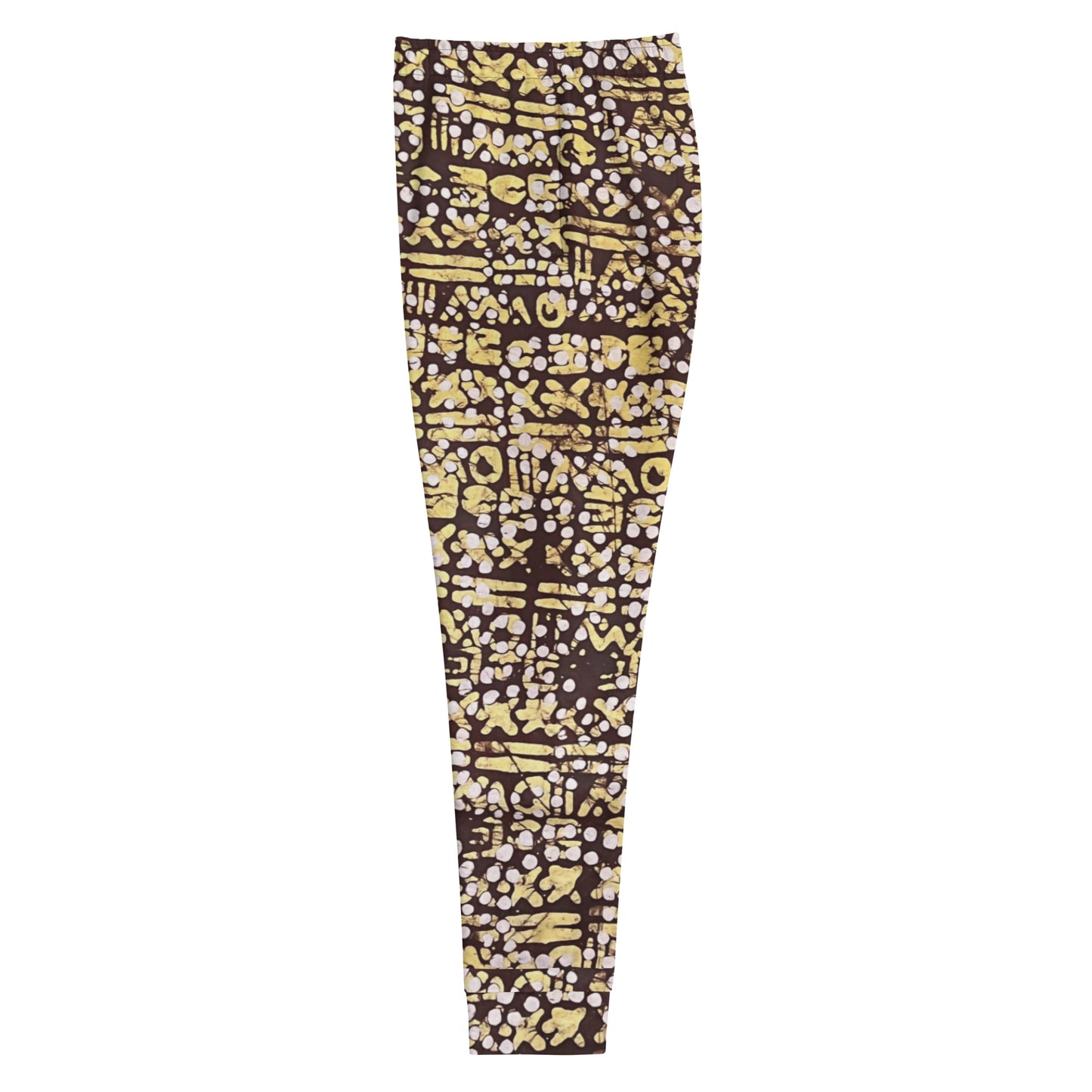 Yellow Brown Noughts And Crosses Adire Women's Joggers