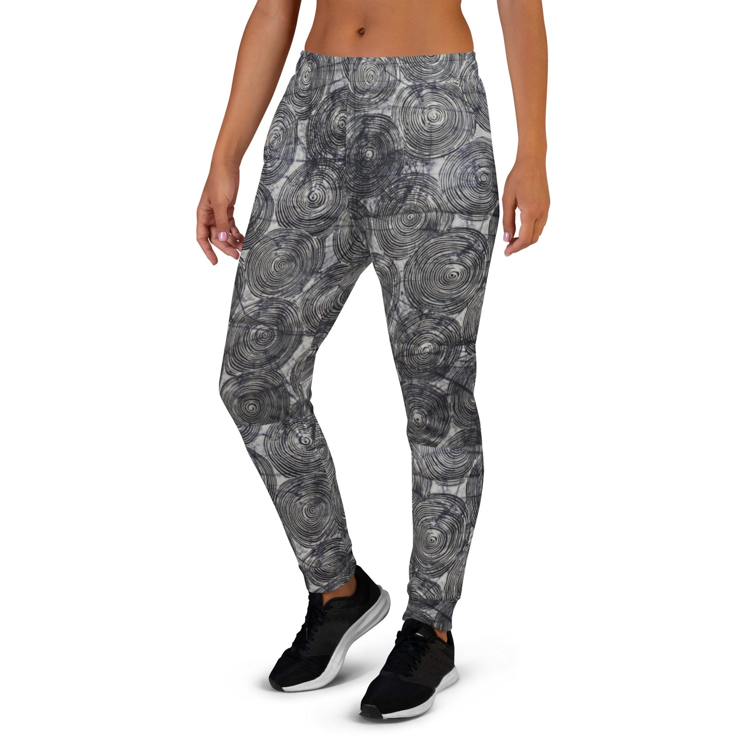 Black Swirls Adire Women's Joggers