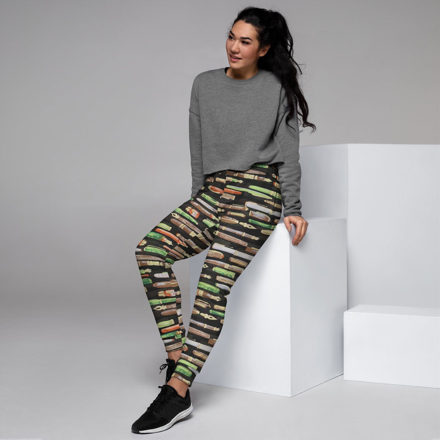 Green Pen Ankara Women's Joggers