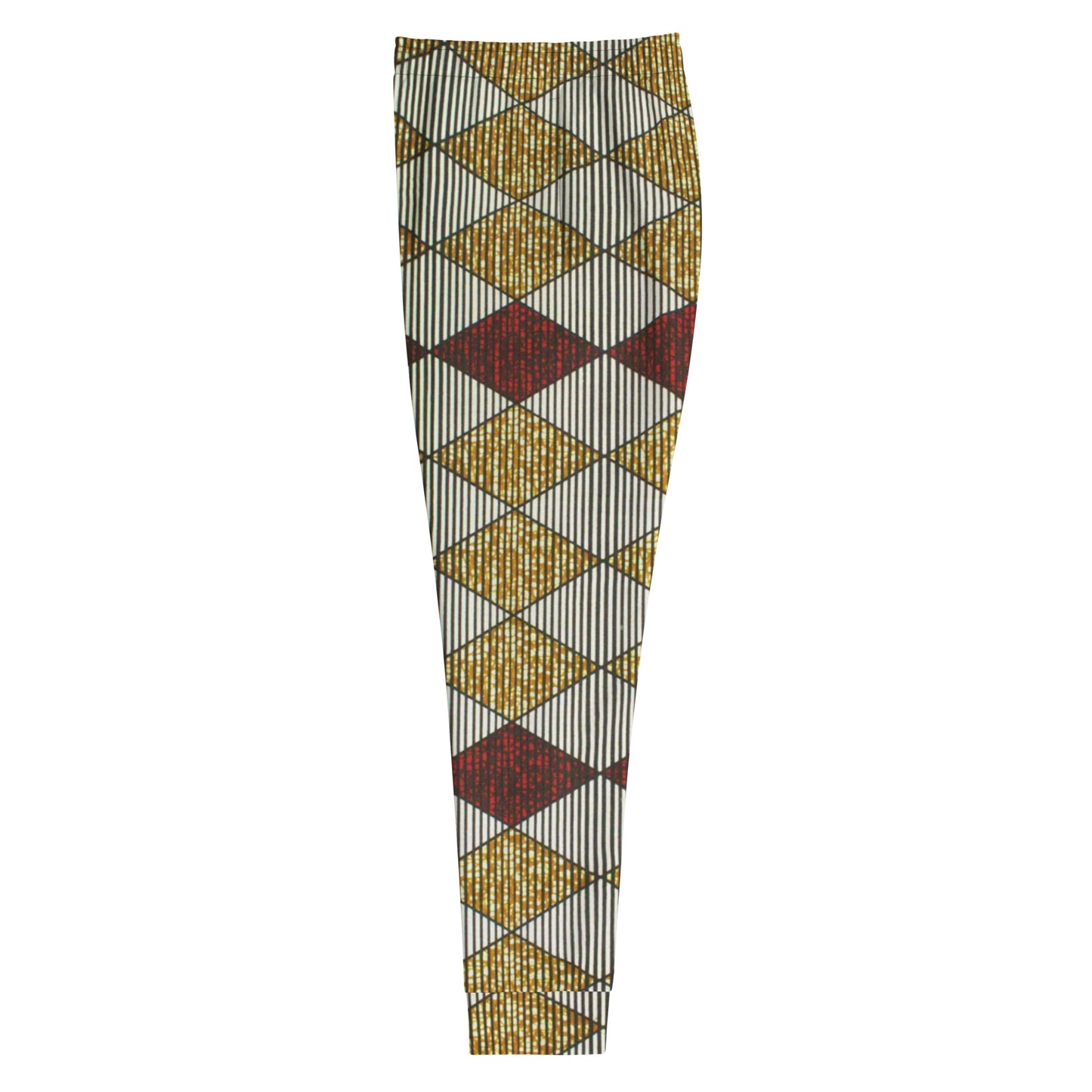 Burgundy Gold Diamond Ankara Women's Joggers