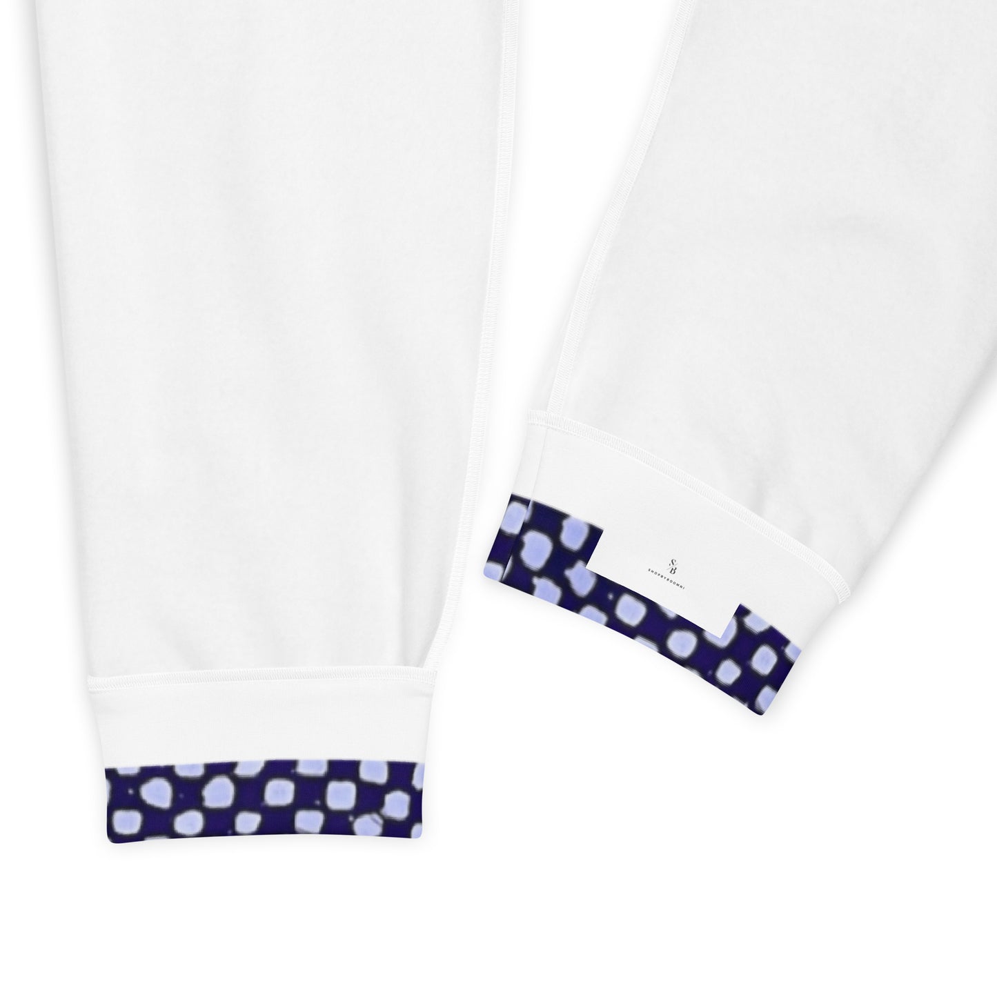 Purple And White Polka Dots Adire Women's Joggers