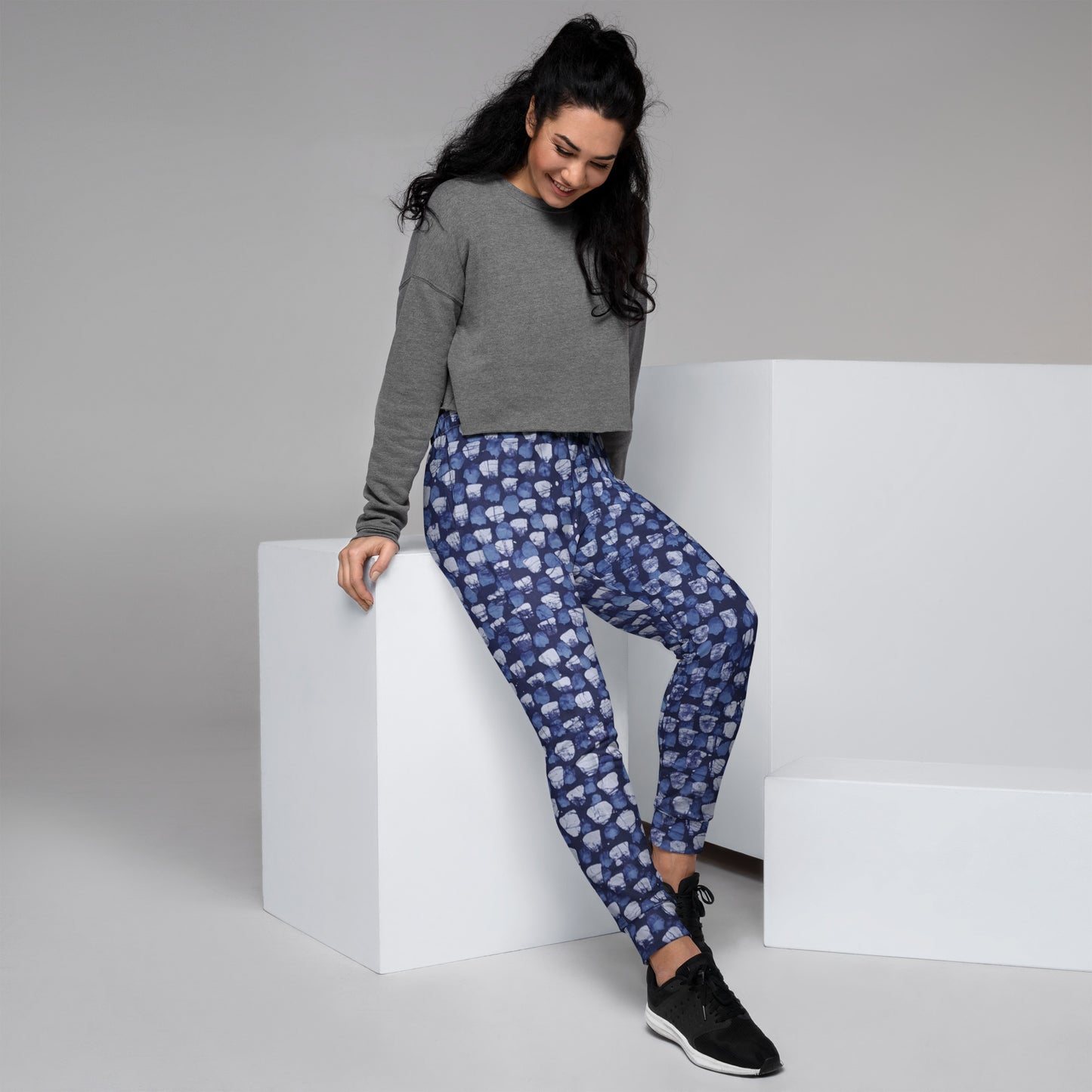 Blue Dotted Adire Women's Joggers