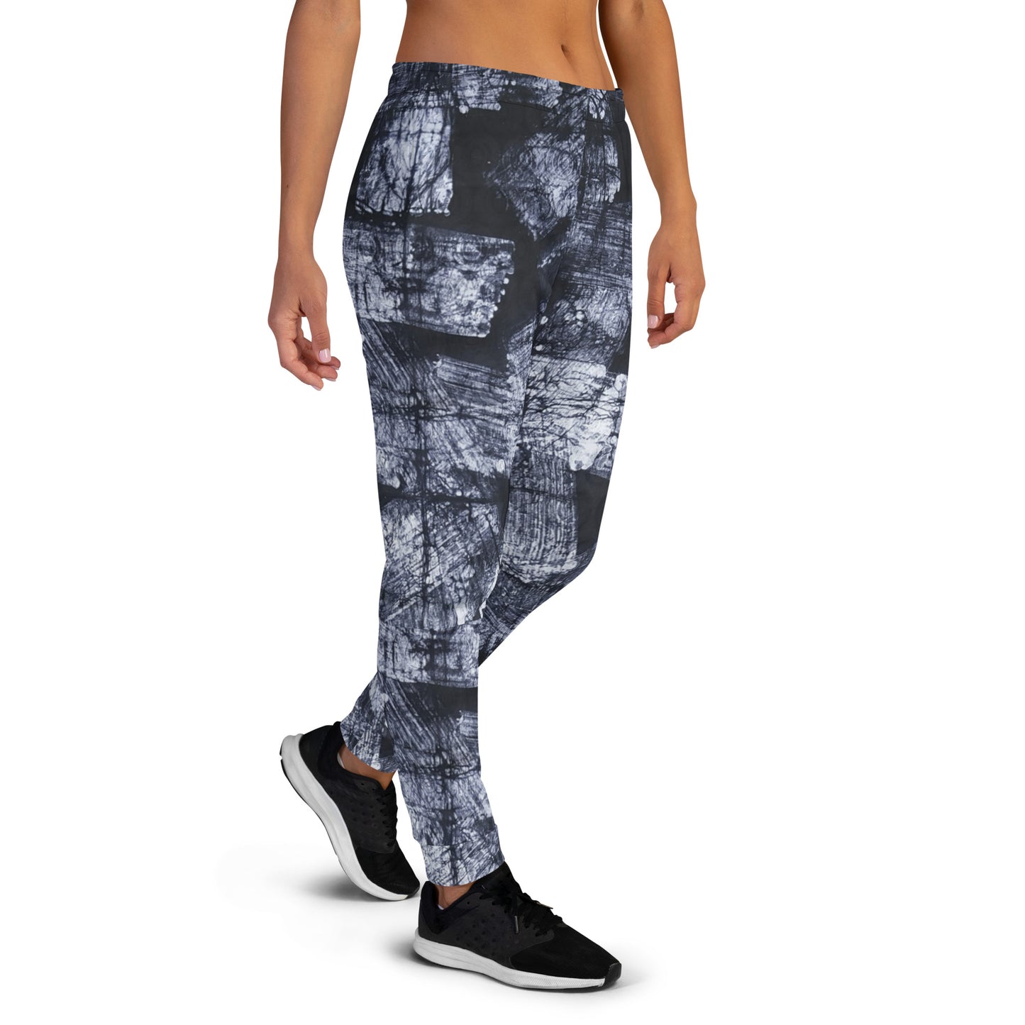 Dark Blue And White Adire Women's Joggers