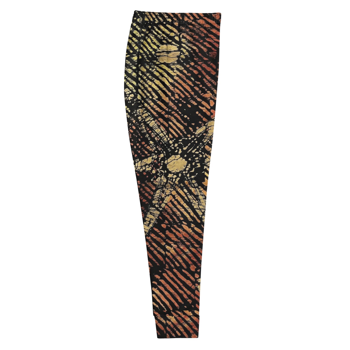 Yellow Orange Stripes Aztec Ankara Women's Joggers