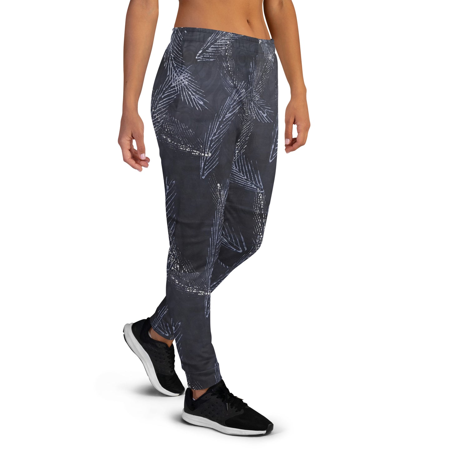 Dark Blue Leaf Adire Women's Joggers