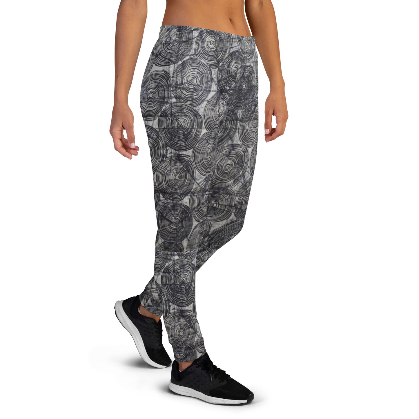 Black Swirls Adire Women's Joggers