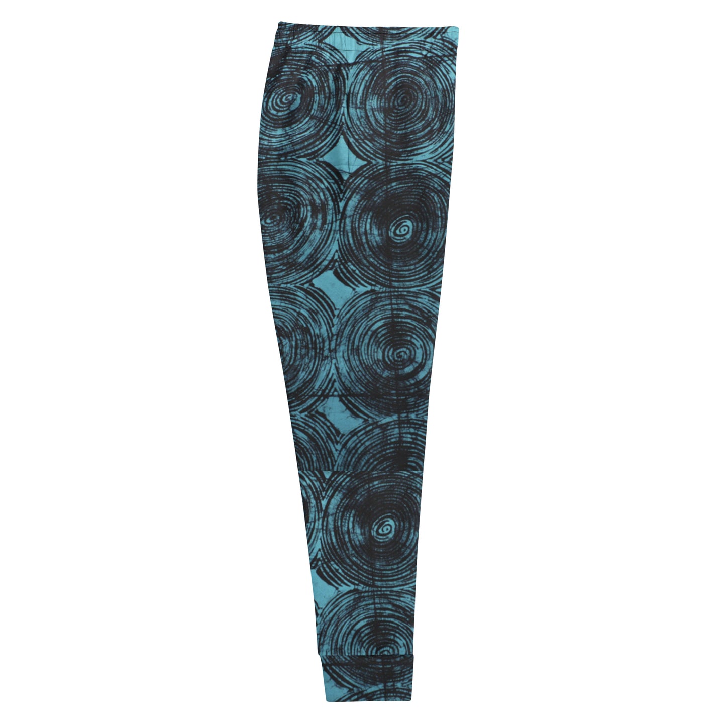 Turquoise And Black Swirl Adire Women's Joggers