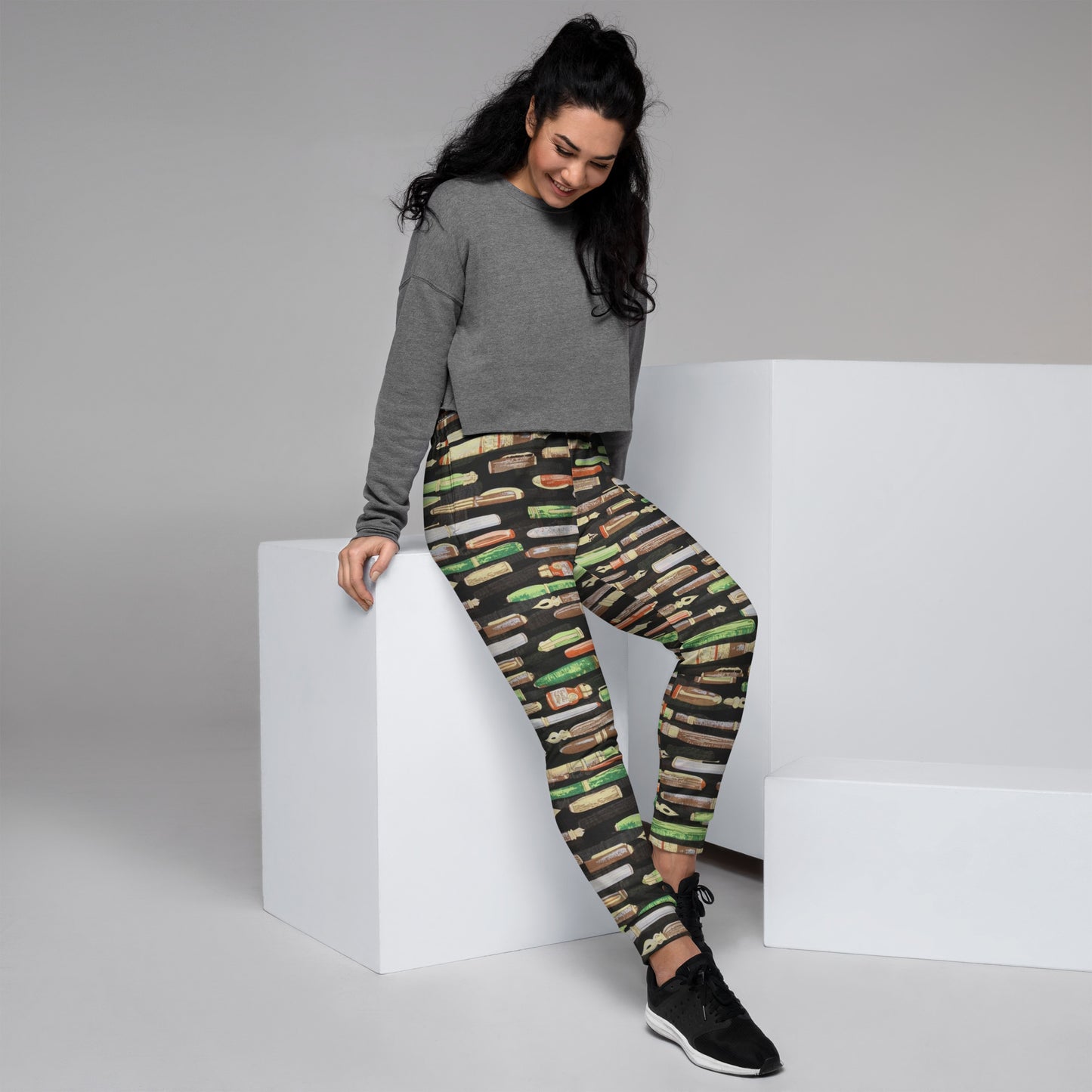 Green Pen Ankara Women's Joggers