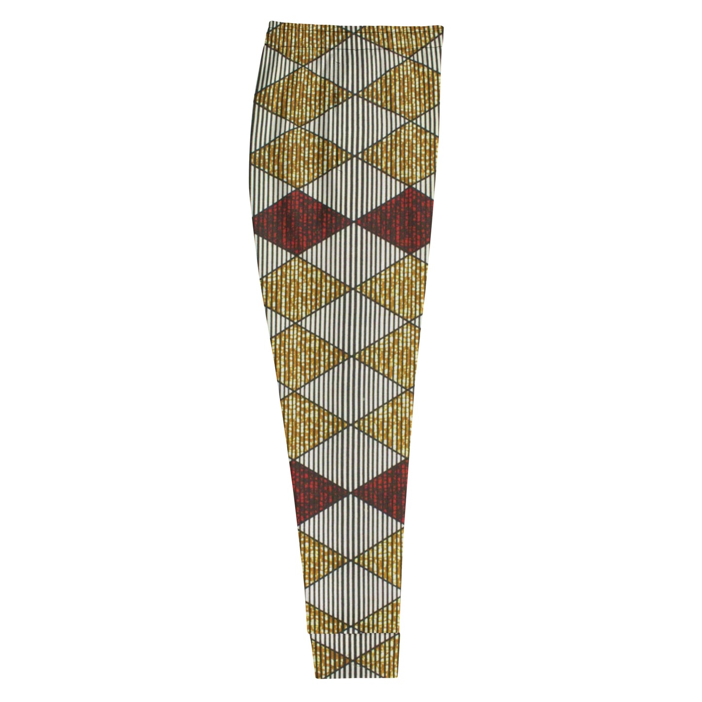 Burgundy Gold Diamond Ankara Women's Joggers