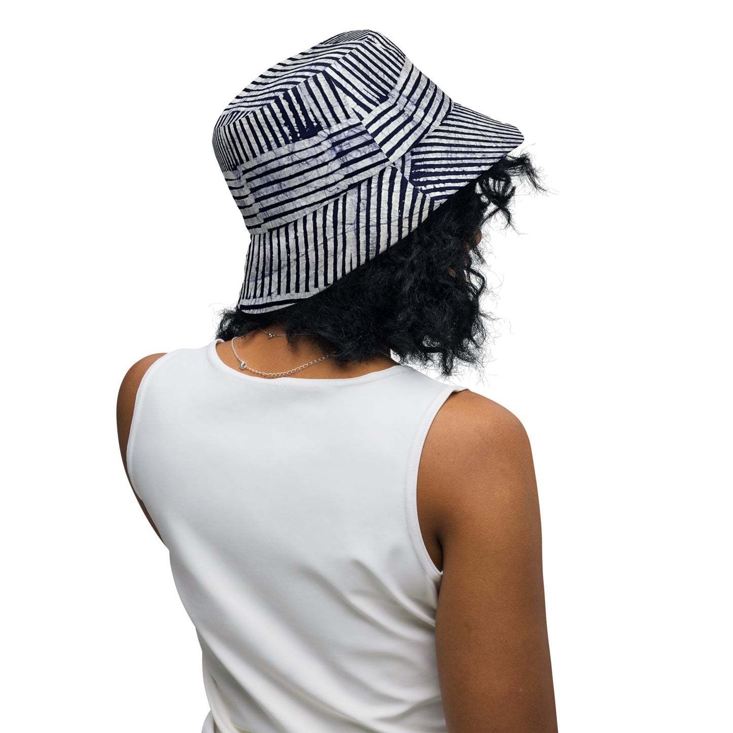 Stripey Adire Bucket Hat