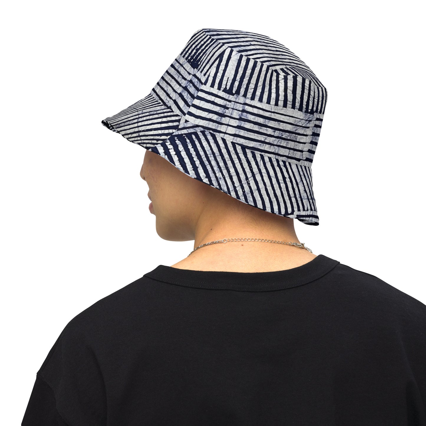 Stripey Adire Bucket Hat