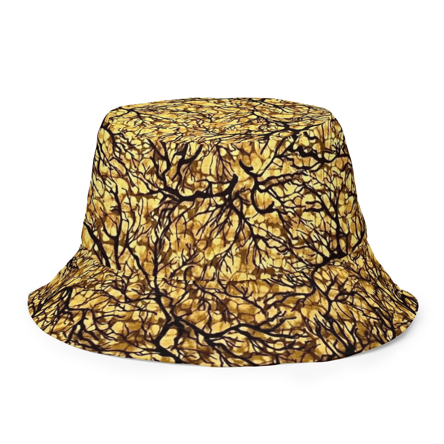 Red & Yellow Abstract Adire Bucket Hat