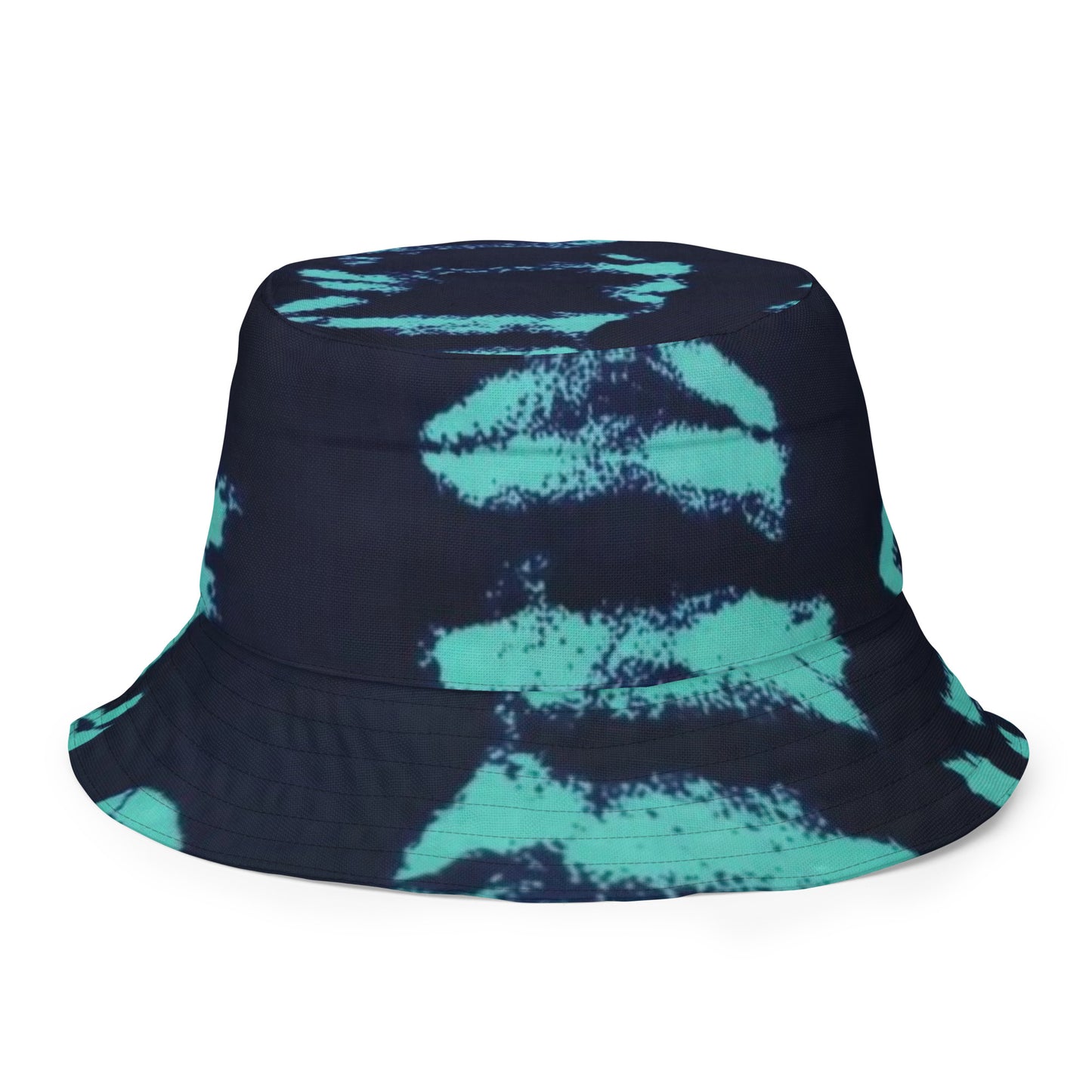 Yellow & Turquoise Tie-Dye Adire Bucket Hat