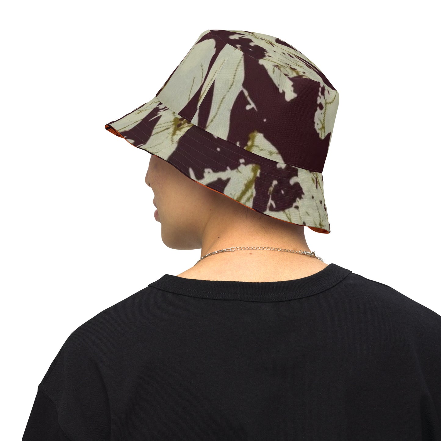 Orange Brown Bucket Hat