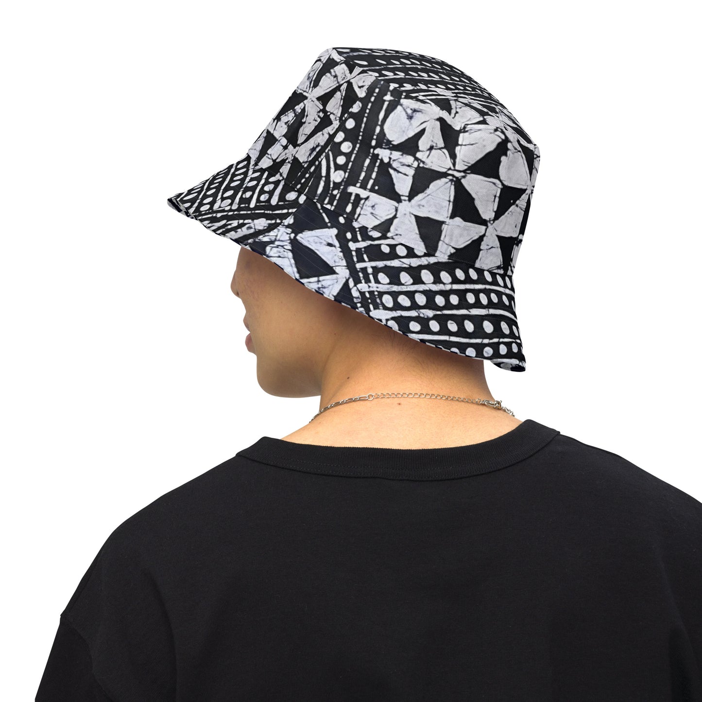 Stripey Adire Bucket Hat