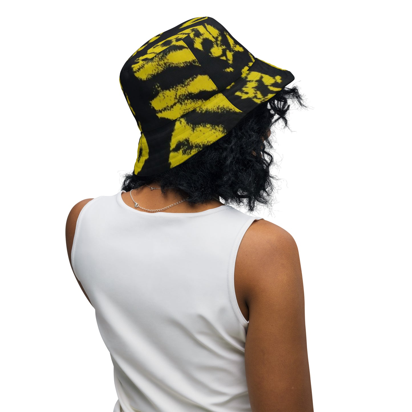 Yellow & Turquoise Tie-Dye Adire Bucket Hat