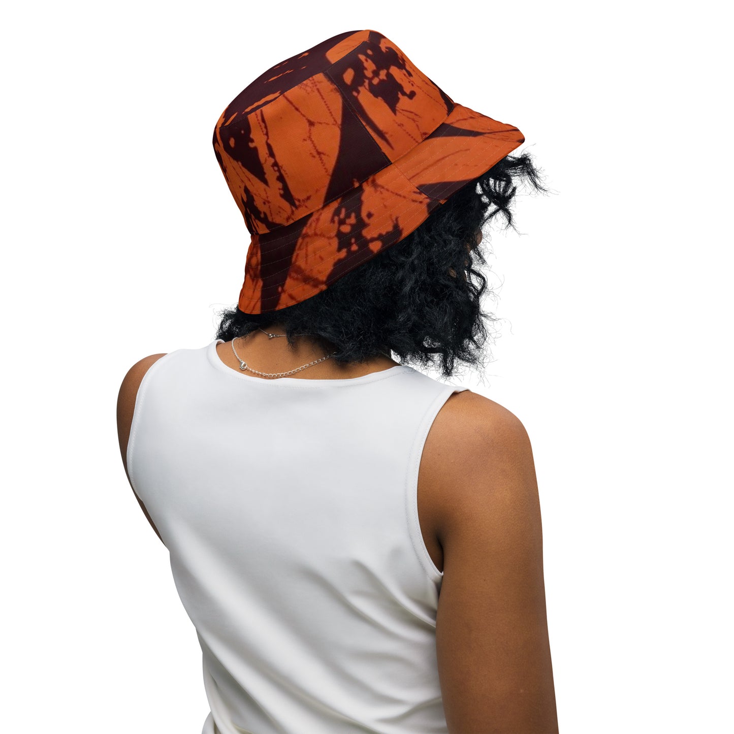 Orange Brown Bucket Hat