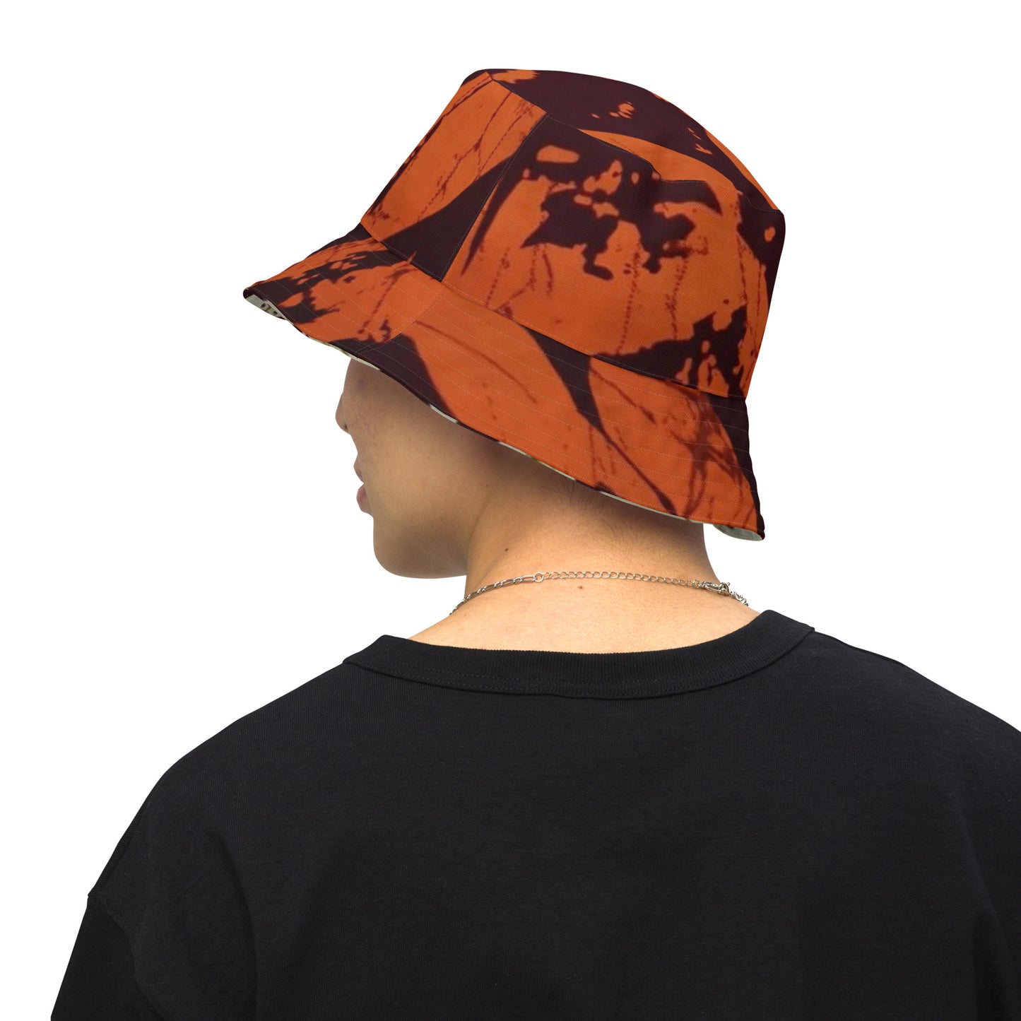 Orange Brown Bucket Hat