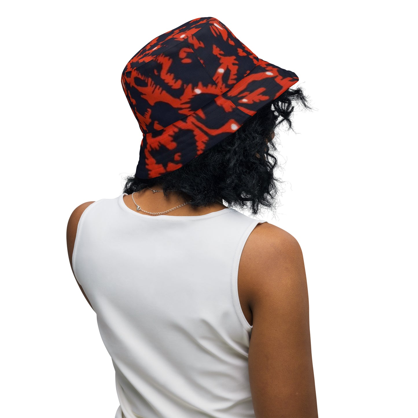 Orange Pink Leopard Bucket Hat