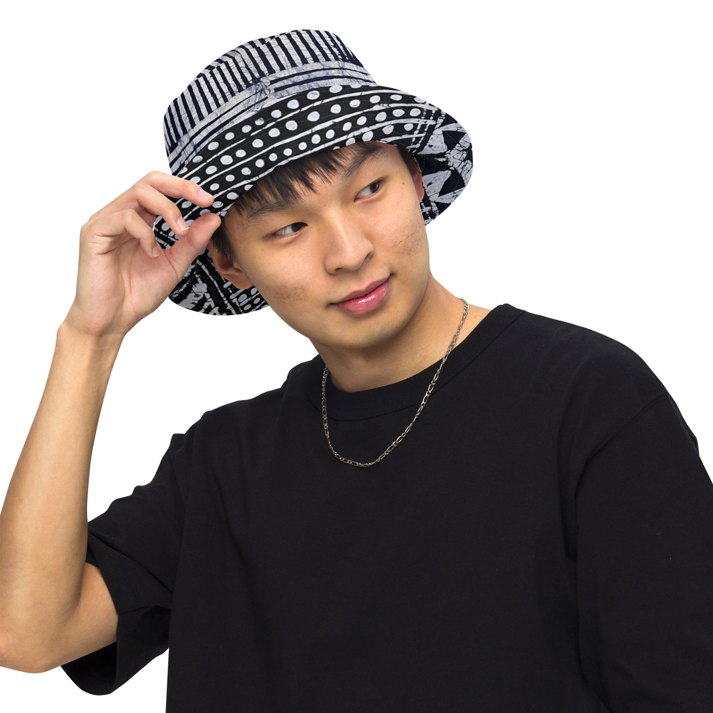 Stripey Adire Bucket Hat