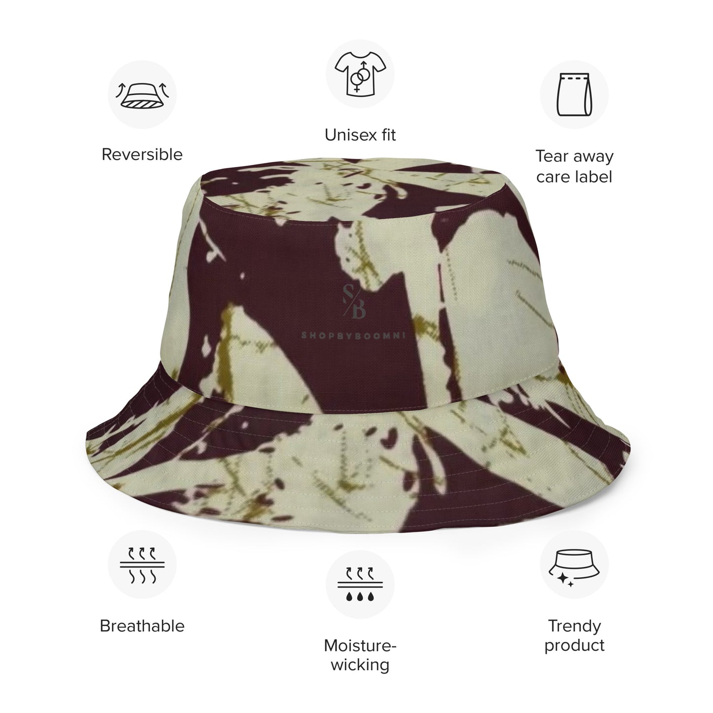 Orange Brown Bucket Hat