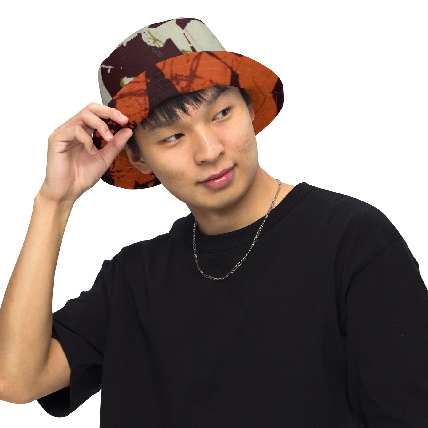 Orange Brown Bucket Hat