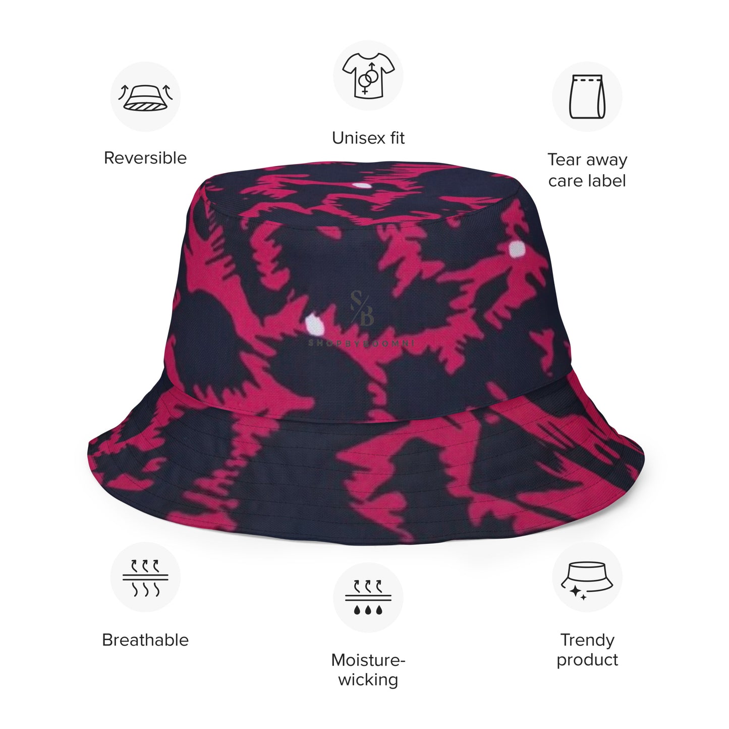 Orange Pink Leopard Bucket Hat