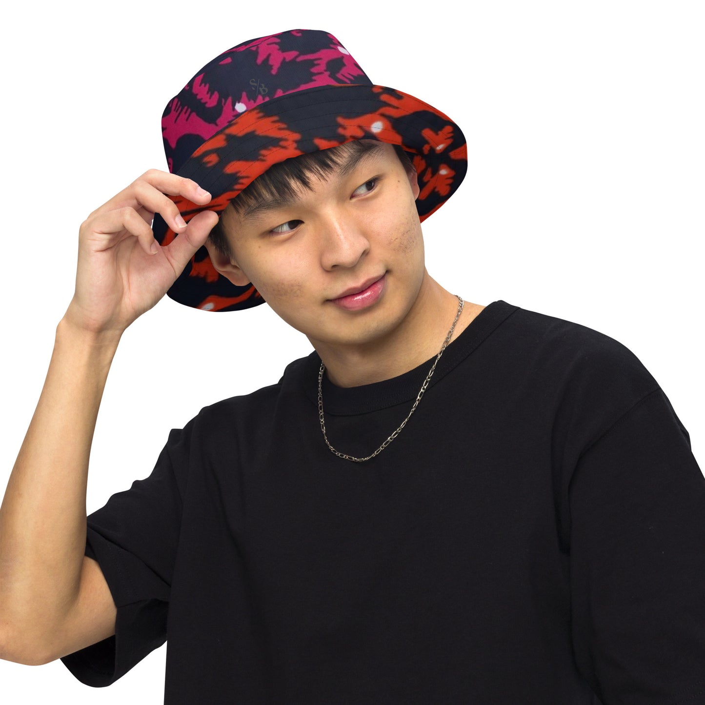 Orange Pink Leopard Bucket Hat