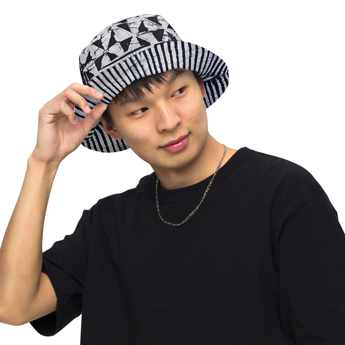 Stripey Adire Bucket Hat