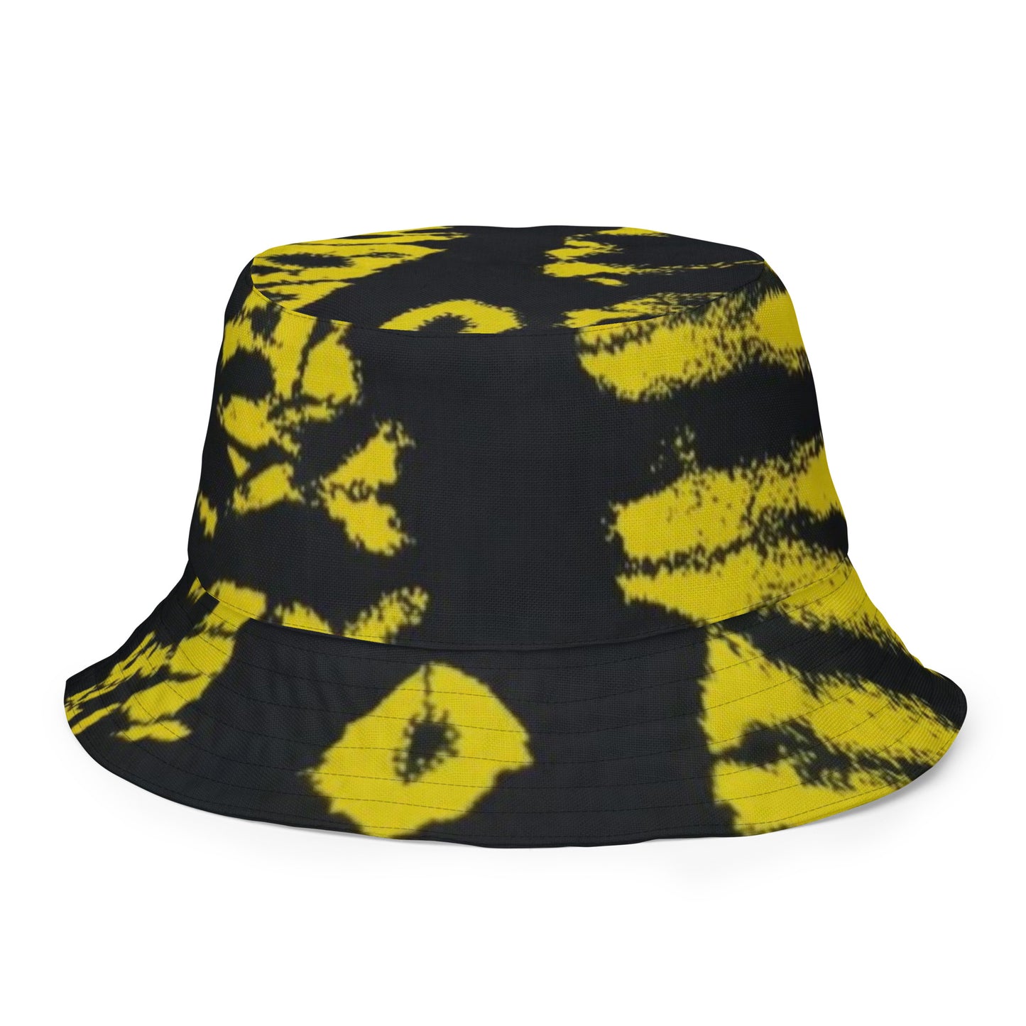 Yellow & Turquoise Tie-Dye Adire Bucket Hat