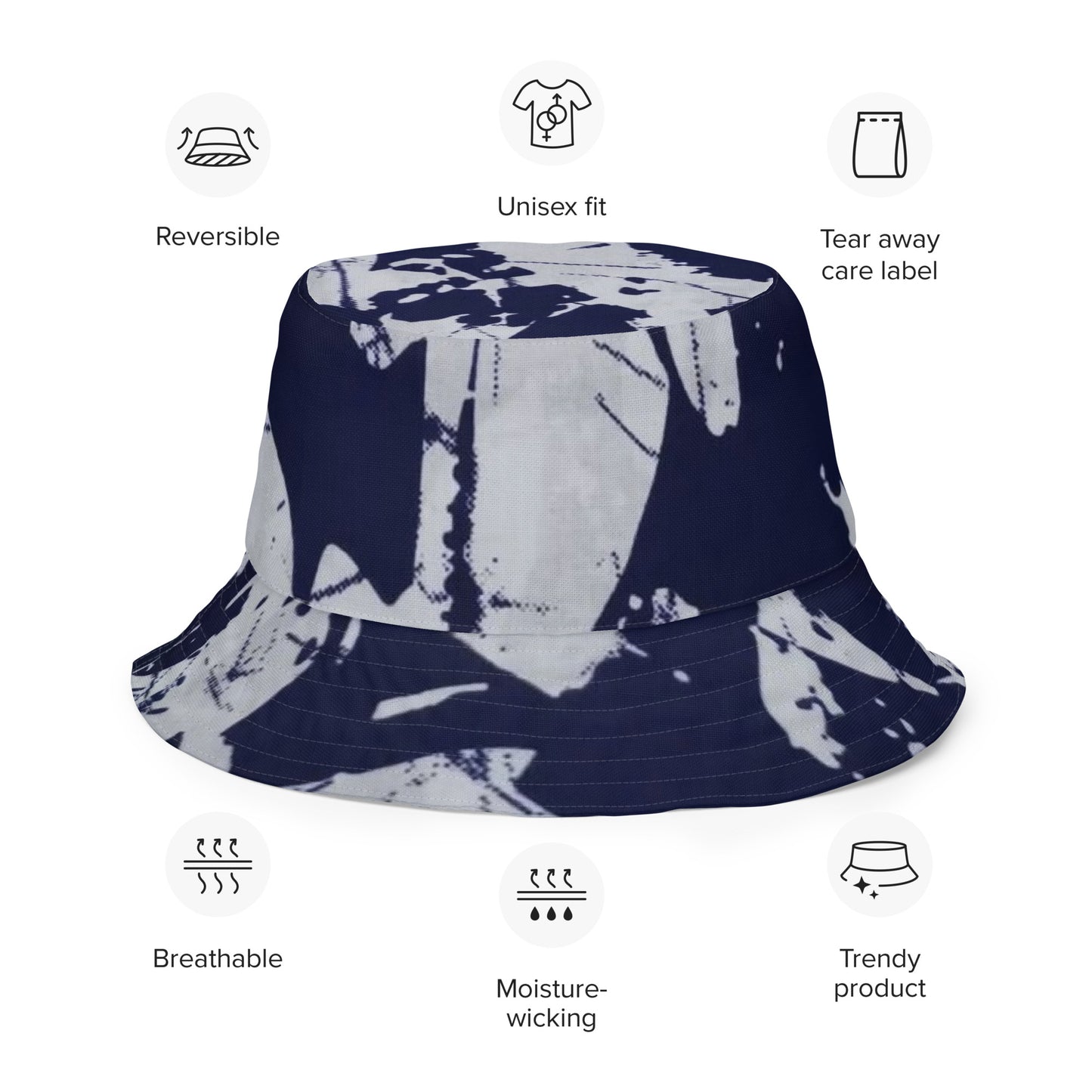 Blue Green Adire Bucket Hat