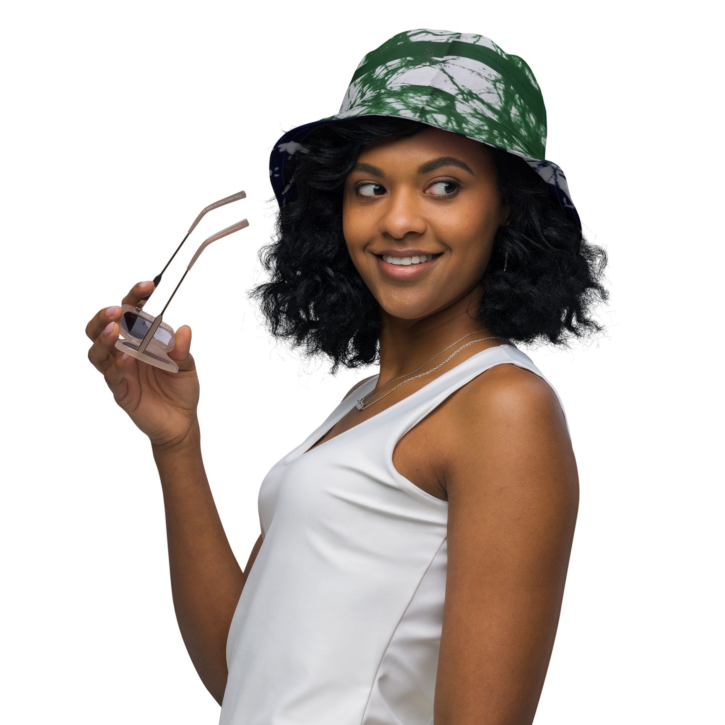 Blue Green Adire Bucket Hat