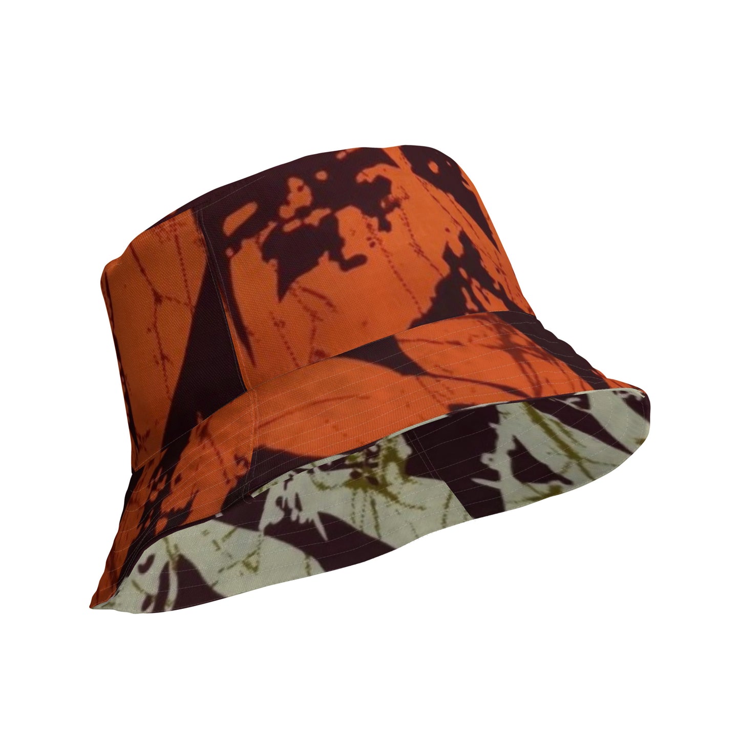 Orange Brown Bucket Hat