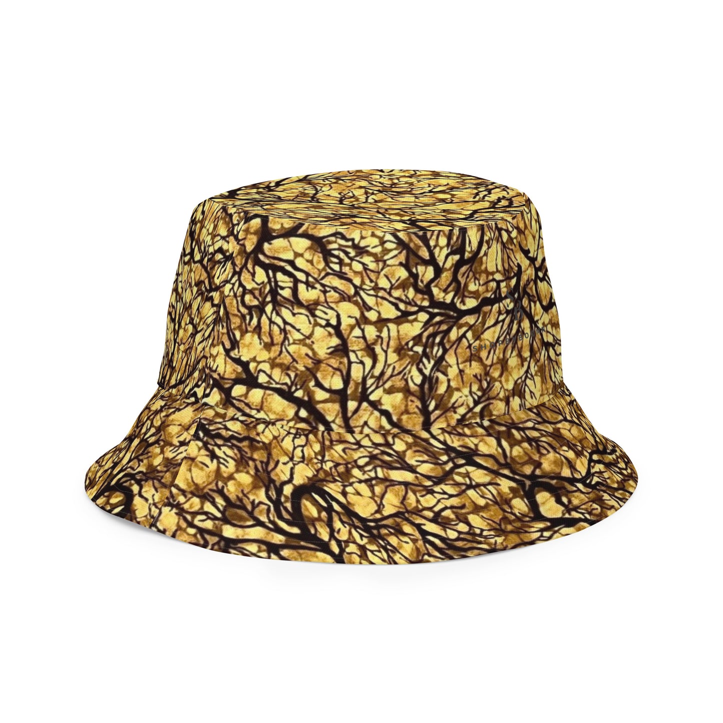 Red & Yellow Abstract Adire Bucket Hat