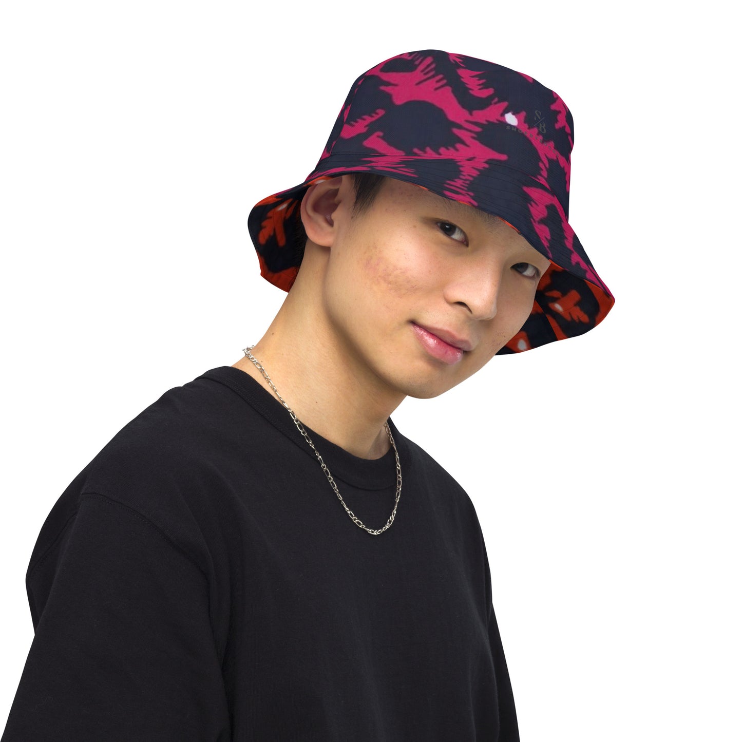 Orange Pink Leopard Bucket Hat