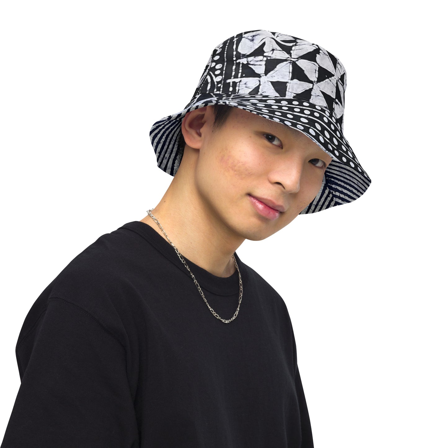 Stripey Adire Bucket Hat