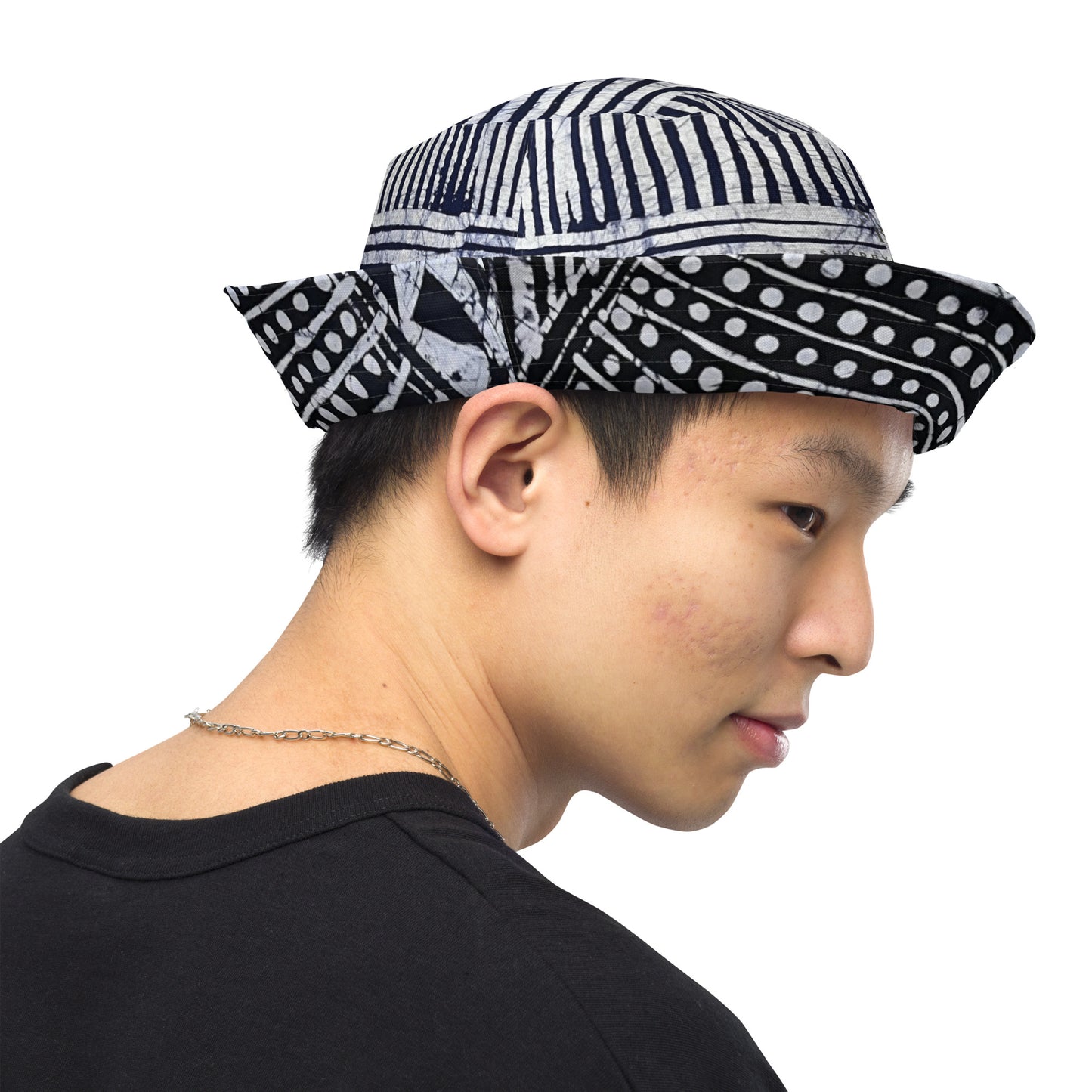 Stripey Adire Bucket Hat