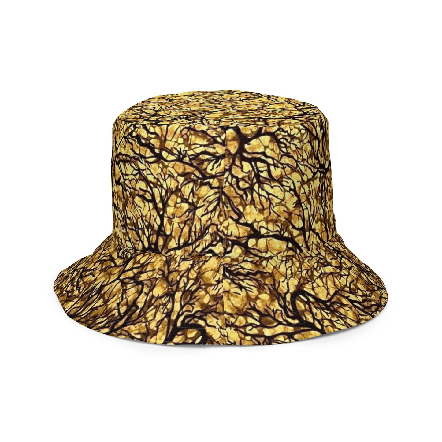 Red & Yellow Abstract Adire Bucket Hat