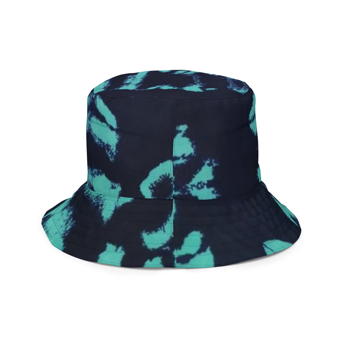 Yellow & Turquoise Tie-Dye Adire Bucket Hat