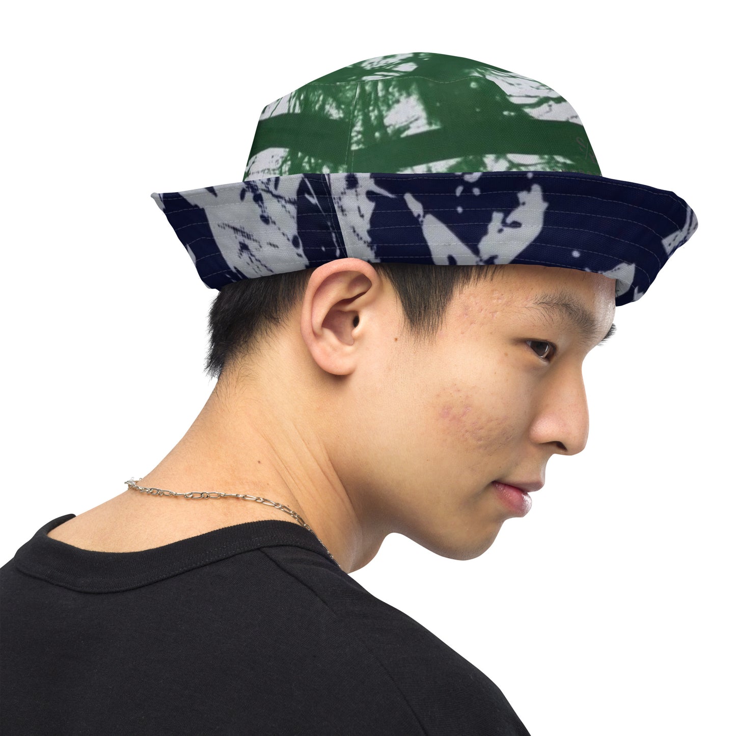 Blue Green Adire Bucket Hat