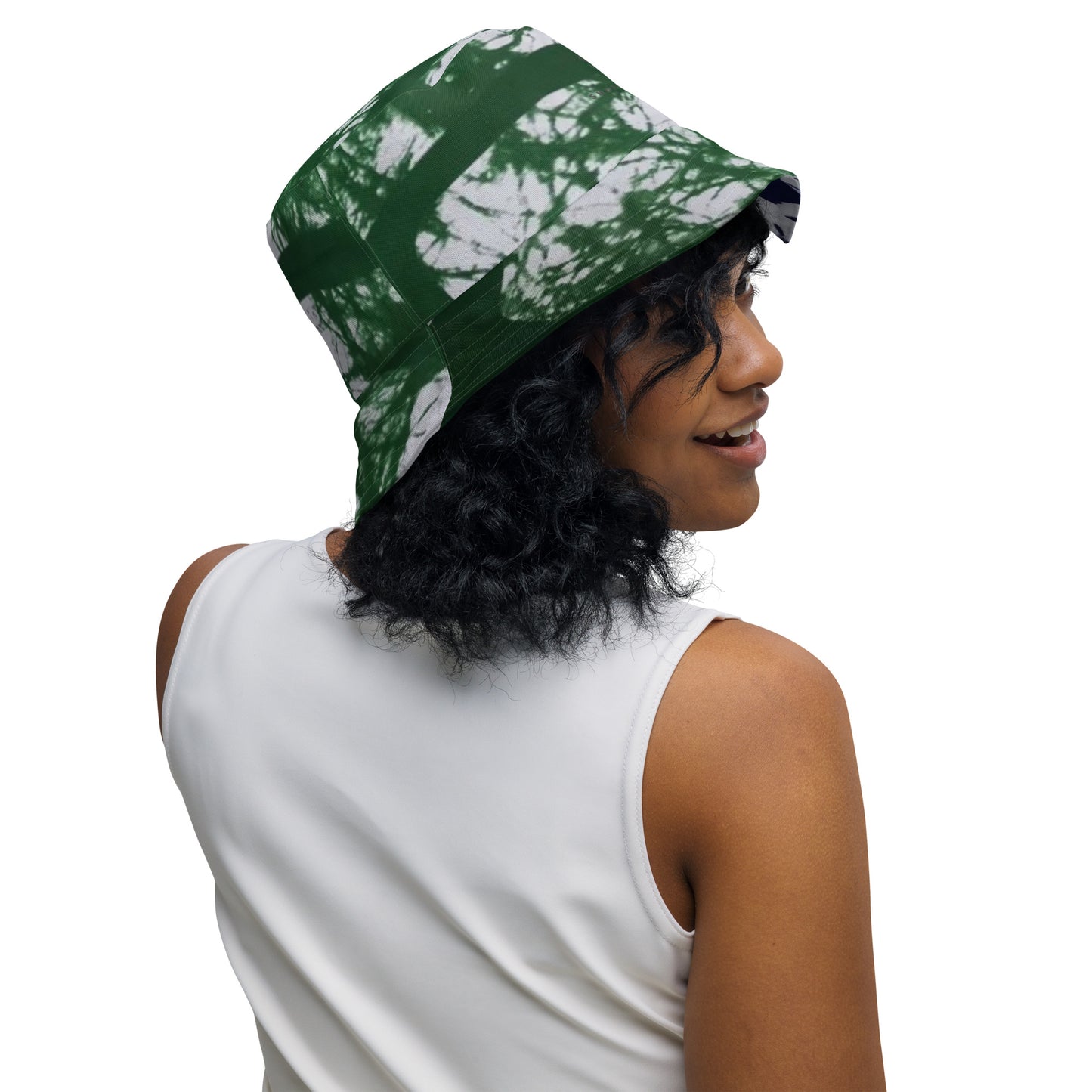 Blue Green Adire Bucket Hat